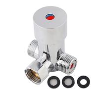 Thermostatic Mixing Valve,G1/2 Hot Cold Water Mixing Valve 70 * 55 * 50mm Solid Brass Thermostatic Mixer Temperature Thermostatic Mixer Temperature for Bathroom Automatic Faucet