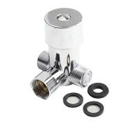 Thermostatic Mixing Valve, G1/2 Thread Brass Alloy Construction Temperature Control Valve for Automatic Faucets Adjustable Water Temperature Mixing Home Bathroom and Kitchen Use(Alloy)