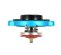 Thermostatic Radiator Cap Cover with Water Temp Temperature Gauge, 0.9Bar, Blue Aluminum Alloy for Truck Forklift Trailer, Fits Large Vehicles