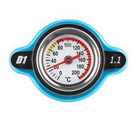 Thermostatic Radiator Cap, Universal Thermostatic Radiator Cap Water Tank Cover Leakproof W/Temperature Gauge(Big head 1.1bar)