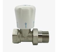 Thermostatic Radiator Valve 15mm x 3/4" Angle Type with 5 Temperature Settings, Copper 20mm for Central Heating System, Compatible with Horizontal or Vertical Installation