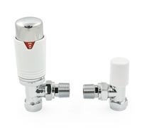 Thermostatic Radiator Valve Angled TRV White - Style