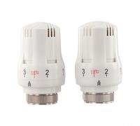 Thermostatic Radiator Valve Head for Compact Radiators, M30 x Threaded, ABS + PC Engineering Plastic, White, 6-28°C Regulation Range, Compatible