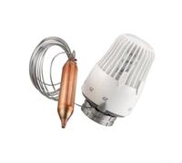 Thermostatic Radiator Valve, Remote Sensor Thermostat Head K White with 2M Capillary Tube for Heimeier TRV Central Heating Control