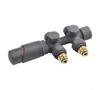 Thermostatic Radiator Valve with Temperature Sensor for Bathroom and For Heated Towel Rail Heating Solutions (Anthracite)