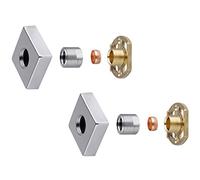 Thermostatic Shower Bar Mixer Valve 3/4" Square Or Round Brass Fast Easy Fit Fixing Kit (Square)