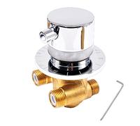 Thermostatic Shower Faucet Mixer 1 Outlet Brass Bathtub Tap G1 2" Chrome Thermostatic Valve for Shower and Bath Adjustable Temperature Control Modern Bathroom Fixture