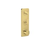Thermostatic Shower Mixer Axor Citterio C 2 outlets, flush-mounted, with plate 380x120mm Polished Gold Optic 49700990