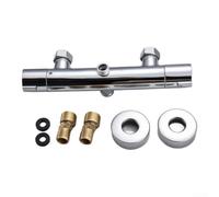 Thermostatic Shower Mixer Bar Wall Mounted Dual Outlet | Precise thermostatic control, stable mixed output, prevents sudden shocks, WRAS certified, modern minimalist style