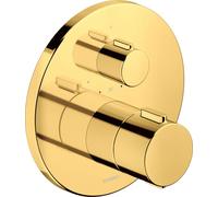 Thermostatic Shower Mixer Duravit Flush-mounted round, 1 outlet Ø170mm Burnished Gold TH4200016034