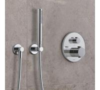 Thermostatic Shower Mixer Duravit Flush-mounted round, 1 outlet Ø170mm Chrome TH4200016010