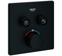 Thermostatic Shower Mixer Grohe Grohtherm SmartControl 245x200mm Phantom black 102166KF00