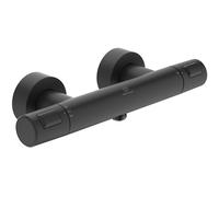 Thermostatic Shower Mixer Tap Ideal Standard Ceratherm T25 80mm Silk Black