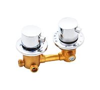 Thermostatic Shower Mixer Valve, 2/3/4 Way Bathroom Diverter Valve, Brass Dual Control Shower Mixer Tap, Bathroom Shower Mixer (Thread 10CM 2 Way)