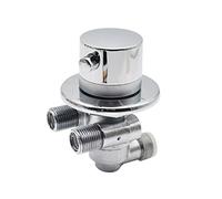 Thermostatic Shower Mixer Valve G1/2 Brass Cartridge Hot Cold Water Control Upgraded ChromePlated Bath Faucet Durable Brass Core Ideal for Bathroom Renovation