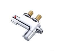 Thermostatic Shower Mixer Valve Solid Brass Round Tap for Caravan for camper Yacht - Constant Temperature Control Anti-Scald G1/2 Inch