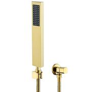 Thermostatic Shower，Shower Head Handheld Shower Set,Gold Brass Handheld Shower Head with Angle Valve, Wall Mounted Hand Shower with 59 Inch Shower Hose Shower ui