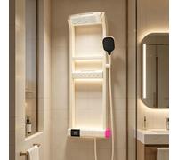 Thermostatic Shower System - 6 Functions Shower Set with Handheld, LED Digital Display, Copper Construction, Complete Faucet Set 40x10cm