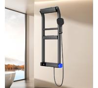 Thermostatic Shower System, LED Digital Display, 6-Spray Handheld & Rainfall Set, Copper Construction for Luxurious Bath Experience
