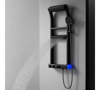Thermostatic Shower System with LED Display, 6 Function Shower Set, 4 Spray Modes, Handheld Showerhead, 59A Copper Faucet, Complete Bathroom Shower Set