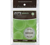 Thermoweb Zots Singles Clear Adhesive Dots-Medium 3/8" X1/64 Thick 175/Pkg