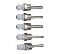 Thermowell G 1/2" Thread for Temperature Sensor, Immersion Sleeve Pocket, Stainless Steel, PN40 Rated, 4 Pack, 8x30mm to 8x300mm