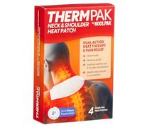 ThermPak Neck & Shoulder Heat Patches 4 Pack - Air Activated Adhesive Heat Patch - Up to 8 Hours Targeted Warmth - Direct to Skin Heat Pads for Neck & Shoulder Aches