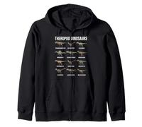Theropod Dinosaurs Carnivorous Species Paleontology Zip Hoodie