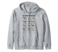 Theropod Dinosaurs Carnivorous Species Paleontology Zip Hoodie