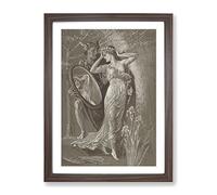 Theror Of Venus By Walter Crane Classic Painting Framed Print | A2 Walnut Framed Wall Art | Ready to Hang | Classic Animal Picture | Living Room Bedroom Lounge Office