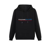 THERULER Williams Racing Team Logo Mens Pullover Hoodies Casual Black Hoody Cotton Graphic Unisex Sweatshirts M