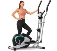 THERUN Cross Trainer for Home, 16-Level Magnetic Resistance Elliptical | Ultra-Quiet Magnetic Drive, 6kg Flywheel, LCD Monitor, Heart Rate Sensors & Device Holder for Smooth Home Workouts