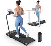 THERUN Folding Treadmill for Home, 2.5HP Under Desk Treadmill w/Remote and LED Display, Foldable Walking Pad w/ 3 Countdown Modes & Comfortable Running Belt, 1-10KM/H, No assembly