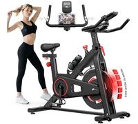 THERUN Indoor Cycling Bike Exercise Bike (2025 Upgraded New Version), Super-Silent, Heavy Duty Flywheel, LCD Monitor, Pulse Sensor, Water Bottle Holder, Home Gym Training Bike