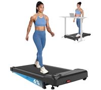 THERUN Walking Pad Treadmill with 6% Incline, Portable Under Desk Treadmill with Remote and LED Display, Walking Jogging Machine with 2.5HP Powerful motor & 265 LBS Weight Capacity for Home Office