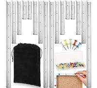Therwen 118 Pcs Stained Glass Supplies 16 Pcs Layout Block System 12 Inch 8 Inch 6 Inch 3 Inch for Stained Glass Panels with 100 Mix Color Push Pins Tools, Plastic Box and Velvet Bag, 4 Sizes