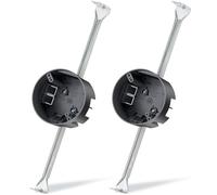 Therwen 2 Pcs Ceiling Fan Brace Electrical Box 14.25 to 22.5 Inch Adjustable Electrical Box and Support Bar Fan Mounting Bracket for Summer Light Fixtures Installations (Gray)