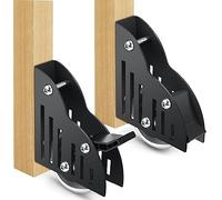 Therwen 2 Pcs Sliding Library Ladder Floor Roller Wheels with Brake Movable Rolling Stepladder Floor Roller Library Ladder Replacement Accessories for Indoor Quiet Rolling Stepladder Excluding Screw