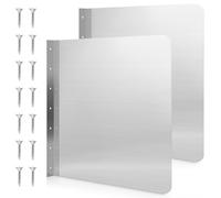 Therwen 2 Pcs Stainless Steel Side Splash Guard for Sink 20 x 20 Inch Wall Mount Guard with Screws Commercial Restaurant Hand Sink and Compartment Prep Sink Kitchen Sink Splash Protector Supply