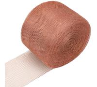 Therwen 4" x 200 ft Copper Mesh Rodent Control Pure Copper Wool Roll Rustproof DIY Hole Filler Wire Mesh for Snail Slug Mice Pest Bat Bird Control Gap Hole Blocking Gardening Sealing Water Opening