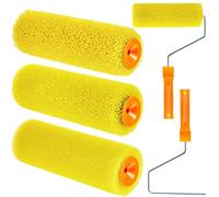 Therwen 5 Pcs 8 Inch Textured Paint Roller Bed Liner Roller Covers and Frame Kit Orange Peel Texture Roller Roll on Bed Liner for Truck Coating Create Texture Effect