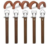 Therwen 5 Pieces Sculpture Scraper Clay Extruder Tool Pottery Carving Pottery Cup Handle Shape Tool Teacup Mug Handgrip Clay Cutters with Wooden Handle for Cup Making Ceramic Sculpture Craft