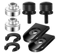Therwen 6 Pcs Seat Screw Bolt Tab Cover Kit Fender Seat Nut Kit 1/4"-20 Thread Seat Screws Kit Compatible with Harley-Davidson Sportster, Compatible with Softail Touring Dyna