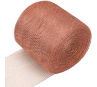 Therwen 6" x 200 ft Copper Mesh Rodent Control Pure Copper Wool Roll Rustproof DIY Hole Filler Wire Mesh for Snail Slug Mice Pest Bat Bird Control Gap Hole Blocking Gardening Sealing Water Opening