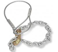 Therwen Heavy Duty Fence Post Removal Tool with Galvanized Cable and Chain Works with Jack Lever or Post Puller to Pull Broken Wood Fence Posts for Repair Replacement Fences Repairs Agricultural