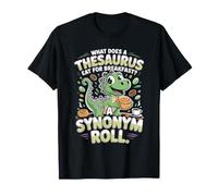 Thesaurus Dinosaur English Teacher Bread Baker Synonym Rolls T-Shirt