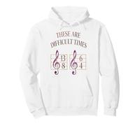 These Are Difficult Times Music Theory Jazz Humor Pullover Hoodie