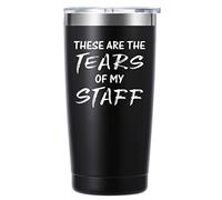 These Are The Tears of my Staff. 20 oz Travel Mug Tumbler.Boss Gifts.Boss Day Gifts,Office Gifts.Funny Gift for Men Women Coworker Boss From Employee.(Black)