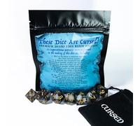 These Dice are Cursed | Sir GameAlot Set of 7 Unlucky Polyhedral Dice for Your Gaming Enemies (Cursed Sharp Edge Edition)