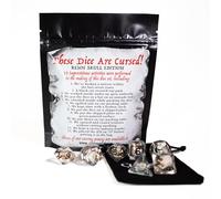 These Dice are Cursed | Sir GameAlot Set of 7 Unlucky Resin Polyhedral Dice for Your Gaming Enemies (Cursed Resin Skull Dice Set)